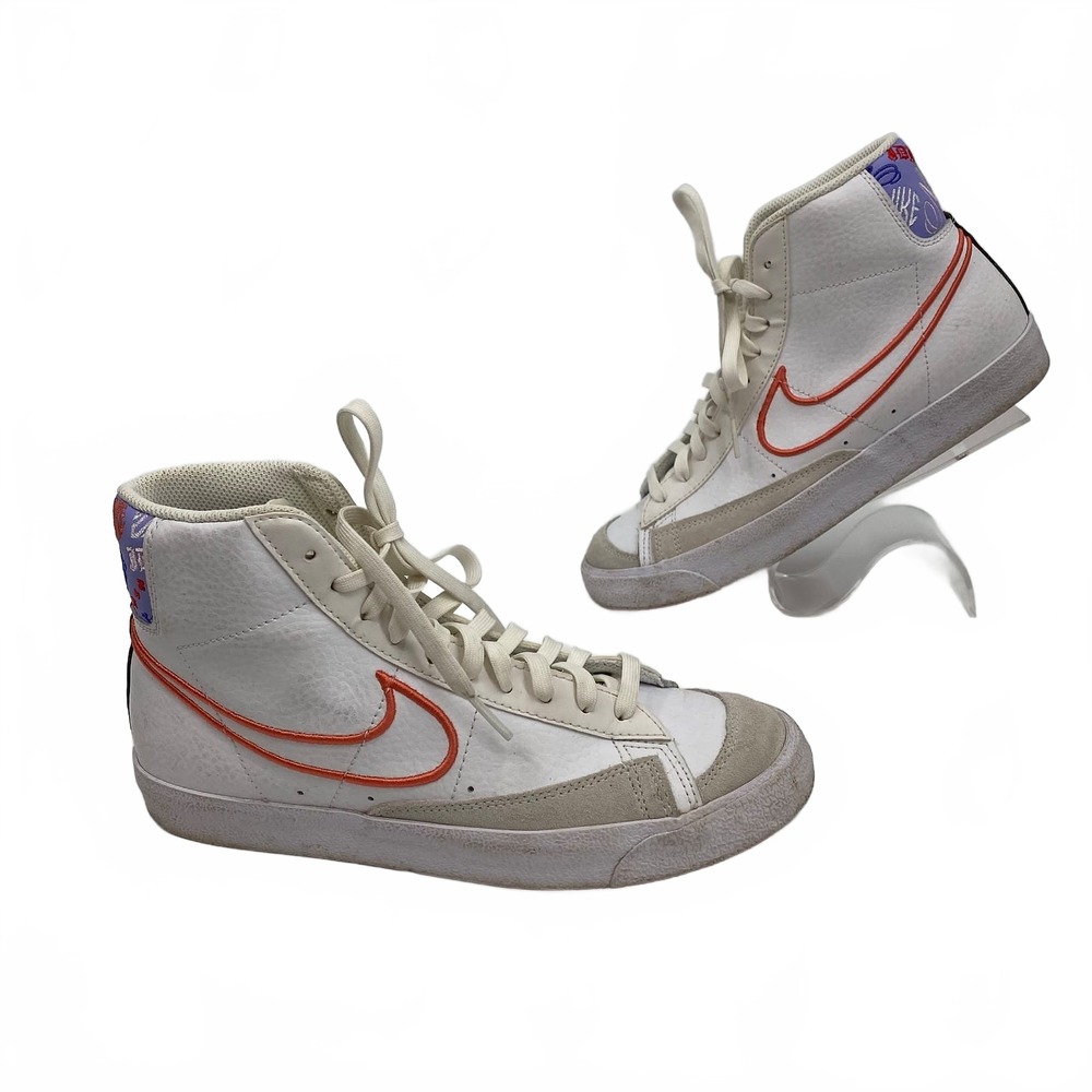 Nike Sneakers Blazer mid SE GS | Kids' 6.5 White Purple Leather